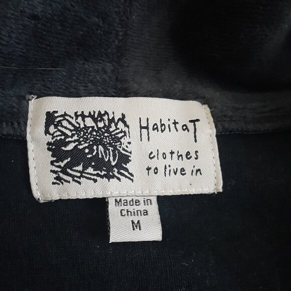 Habitat Women's Size M Charcoal Gray Mixed Media Soft Open Tunic Pockets Vest - Picture 5 of 9